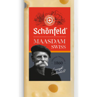 Сыр полутвердый Schonfeld Swiss Maasdam, 48%, кусок, 150 г