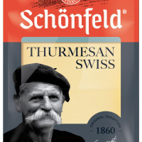 "Сыр Schonfeld Swiss Thurmesan 52 %, 125 г, нарезка
"