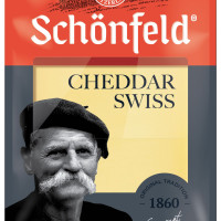 Сыр Schonfeld Swiss Cheddar 53% нарезка 125г