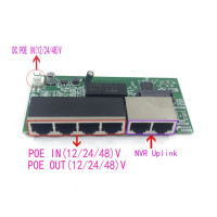 Коммутатор POE POE12V-24V-48V, 12 В/24 В/48 В, poe, выход 12 В/24 В/48 В, 100 Мбит/с, POE poort;100 Мбит/с UP Link poort; Коммутатор питания poe NVR