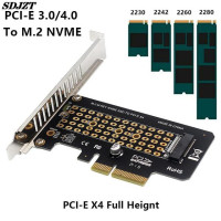 Адаптер M.2 NVMe SSD NGFF на PCIE X4, интерфейсная карта M Key, поддержка PCI-e PCI Express 3,0x4 2230-2280, размер m.2 m2 pcie, адаптер