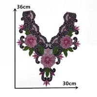 1 шт., кружевная ткань с вышивкой, аппликация, воротник, цветок, сделай сам, одежда, декоративное шитье, одежда, скрапбукинг, разные цвета