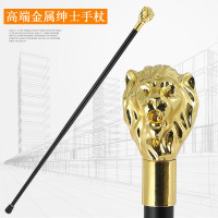 雄獅文明棍cos創意萬聖節表演權杖金屬獅子老人手杖英倫紳士柺杖
