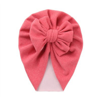 Детская муслиновая шапка, шапка-тюрбан для новорожденных, головной убор, уютная шапка с бантом, зимняя головная уборка для искусственных фотографий, реквизит