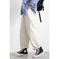 RCDB日系復古基礎款錐形直筒工裝褲男女BF風寬鬆情侶百搭休閒長褲