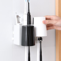 创意大号牙刷置物架免打孔漱口刷牙杯挂墙式卫生间牙具收纳套装