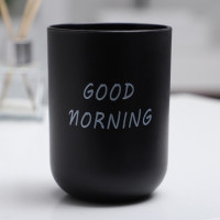 Стеклянная чашка в скандинавском стиле с надписью для ванной комнаты, пластиковая чашка для мытья, держатель для зубной щетки Good Morning