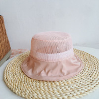 Панама для детей 2-6 лет, однотонная пляжная шапка от солнца, с сеткой, дышащая, карамельных цветов, для младенцев, летняя