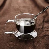 200 мл стеклянные кофейные чашки с двойными стенками термостойкие кружки для эспрессо латте капучино сок и пивной стакан подарок