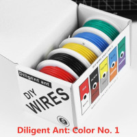 Сверхмягкий силиконовый провод и кабель, 5 цветов, луженая Чистая медь