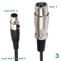 Мини XLR 3pin штекер к XLR 3pin гнездовой аудиокабель из алюминиевой фольги экранированный медный провод