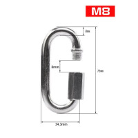 Овальный карабин из нержавеющей стали 304, быстросъемные звенья, для трейлера, качели, гамаки, кабеля, кемпинга