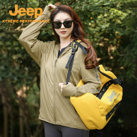 Jeep吉普戶外涼感防曬衣女夏季UPF50+抗UV皮膚衣透氣風衣外套