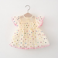 Розовое платье принцессы для маленьких девочек, одежда для младенцев, красивое кружевное платье, детская одежда