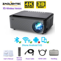 ZAOLIGHTEC X5 3D Projector Portable Smart WIFI Video LED Support 4K Projector для Home Theater Full HD 1080P Theater