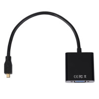 Микро HDMI-совместимый VGA переходник для видеокабеля мама для ПК ноутбука черный