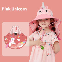 Новые летние шапки Kocotree для маленьких девочек, Мультяшные Детские уличные шляпы с широкими полями и защитой от ультрафиолета для малышей, детские шляпы от солнца