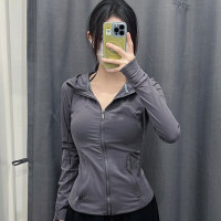 冰絲修身薄款長袖防曬衣女2023夏季新款收腰顯瘦拉鍊瑜伽服外套潮