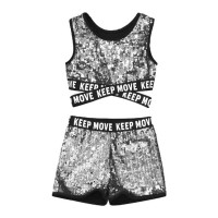 Детский костюм для латиноамериканских танцев, с блестящими блестками