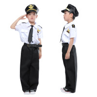 万圣节儿童飞行员服装幼儿园cosplay空军空少小机长职业表演服