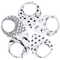 5 шт., Детские хлопковые слюнявчики-нагрудники, 100% хлопок