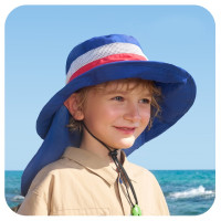 Летняя Детская Солнцезащитная шляпа Kocotree модная контрастная детская Солнцезащитная шляпа с широкими полями