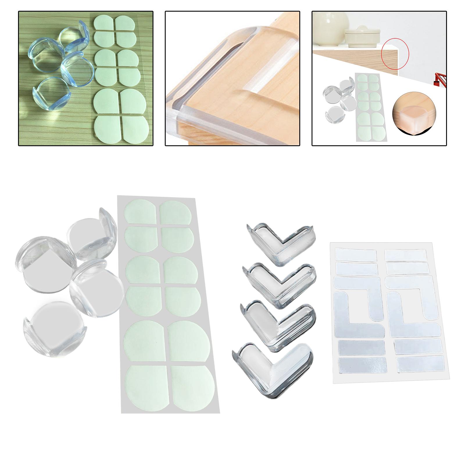4x Corner Guards Child Baby Proofing Clear Corner Protectors Edge Guards Furniture Corner Guards for Cabinet Desk Cupboard