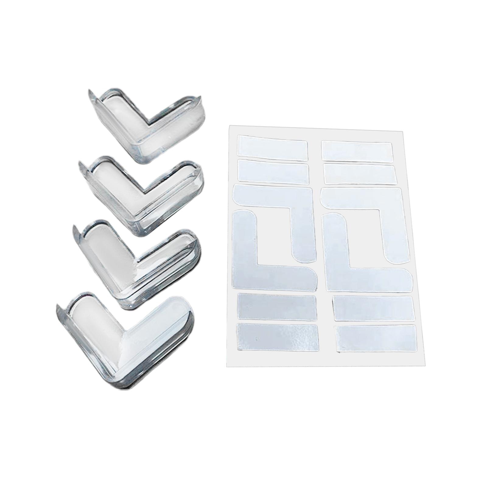 4x Corner Guards Child Baby Proofing Clear Corner Protectors Edge Guards Furniture Corner Guards for Cabinet Desk Cupboard
