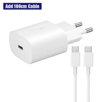 Быстрое зарядное устройство Samsung A53, A33, A52, A32, F52, S22, S21, S20, 25 Вт