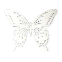 10 шт. железные ажурные бабочки, бриллиантовые полые бабочки, подвески в виде животных для самодельных сережек, Ювелирная фурнитура 44x 36 мм