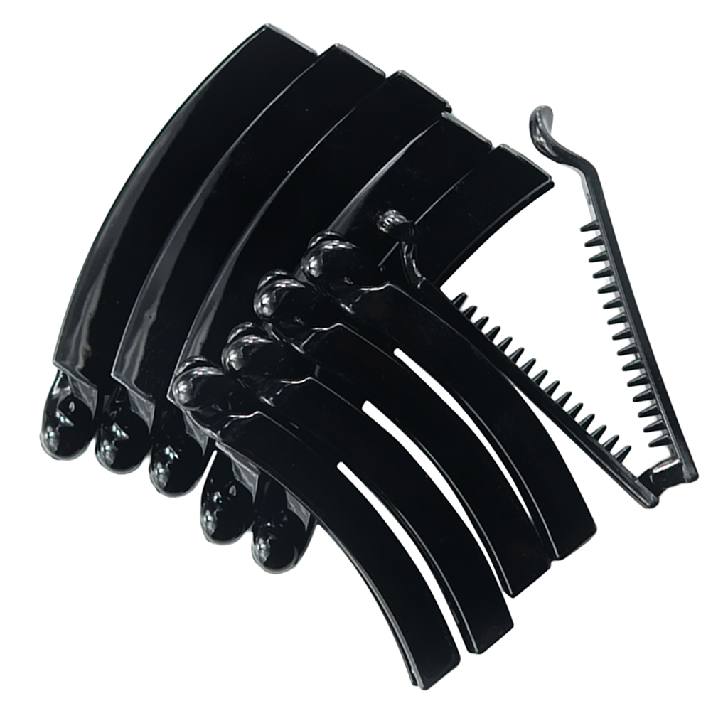 10 Pieces High Quality Imported BANANA HAIR SLIDE COMB CLIPS/HAIR GRIPS Black 8cm 10cm Long Hair Comb for for Fine Hair Types