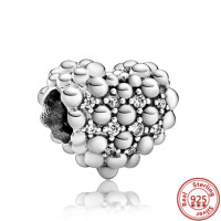 Женский браслет Pandora из серебра 925 пробы, с круглыми бусинами в виде животных