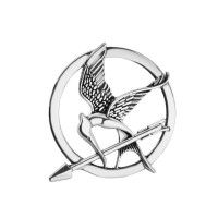 Винтажная брошь Mockingjay в стиле панк, круглая булавка из сплава, украшение для мужчин и женщин, универсальная бижутерия для костюма, аксессуары