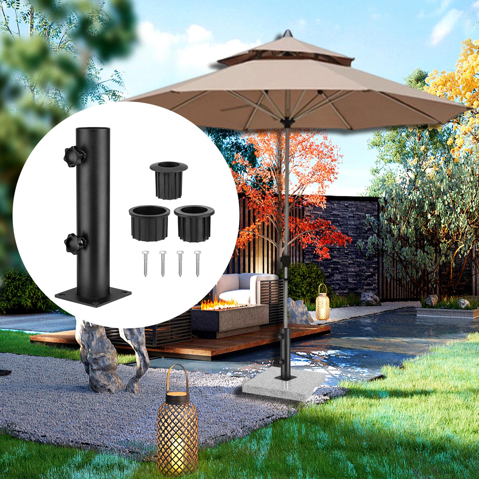 Umbrella Base Stand Tube Fits 6cm Post Umbrella Mount Sun Umbrella Holder Patio Deck for Yard Balcony Garden Courtyard Pontoons