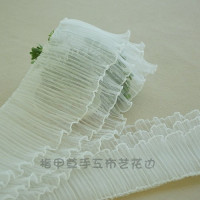 Трехслойная плиссированная шифоновая кружевная отделка с оборками, рукоделие, юбки, принадлежности для шитья, 1 метр, 15 см