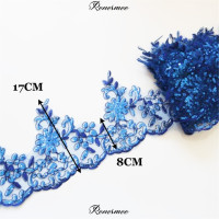 Кружевная отделка для свадебного платья, 17 см, 1 ярд