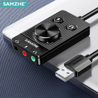 SAMZHE USB звуковая карта Внешний интерфейс 3,5 мм Φ Звуковая карта для ноутбука PS5/4 гарнитура USB звуковая карта