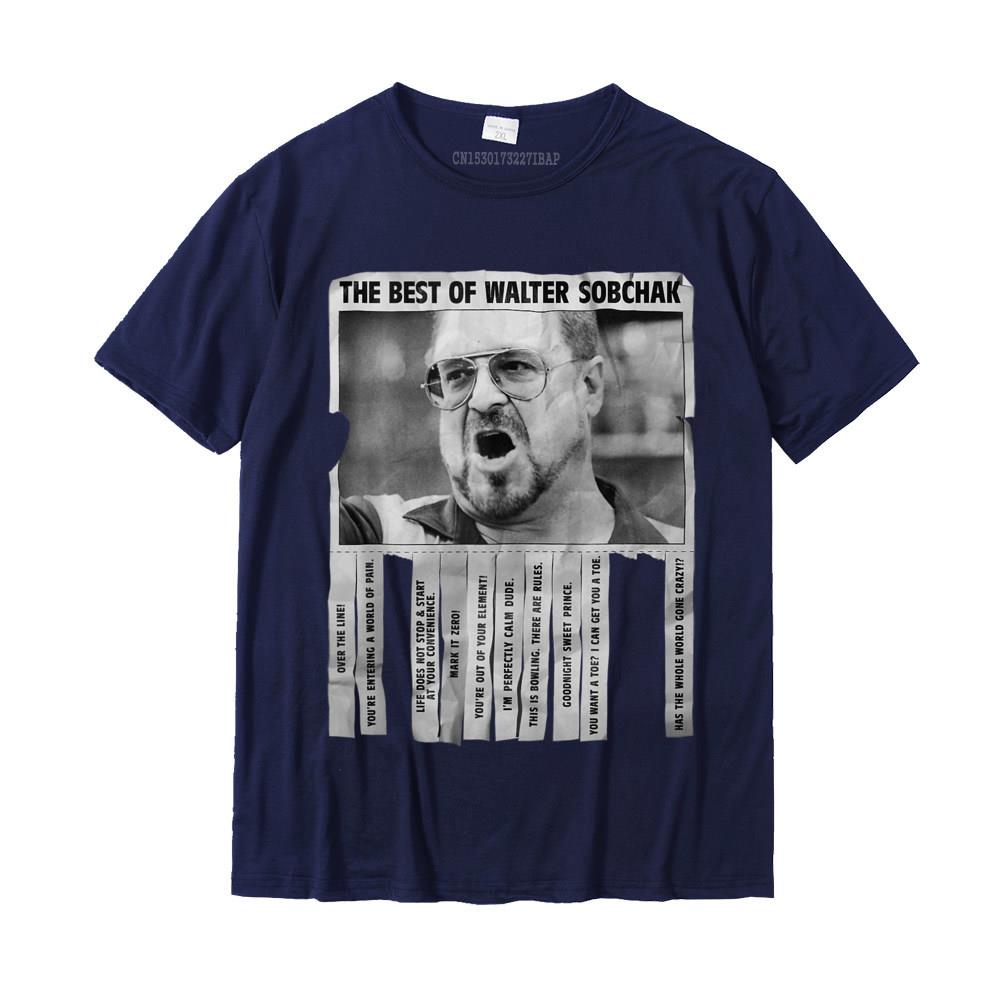 Summer O Neck Top T-shirts Summer/Fall Tops T Shirt Short Sleeve Brand New 100% Cotton Printed T-shirts Design Men's The Big Lebowski Best Quotes Of Walter Sobchak Poster Tank Top__29411 navy