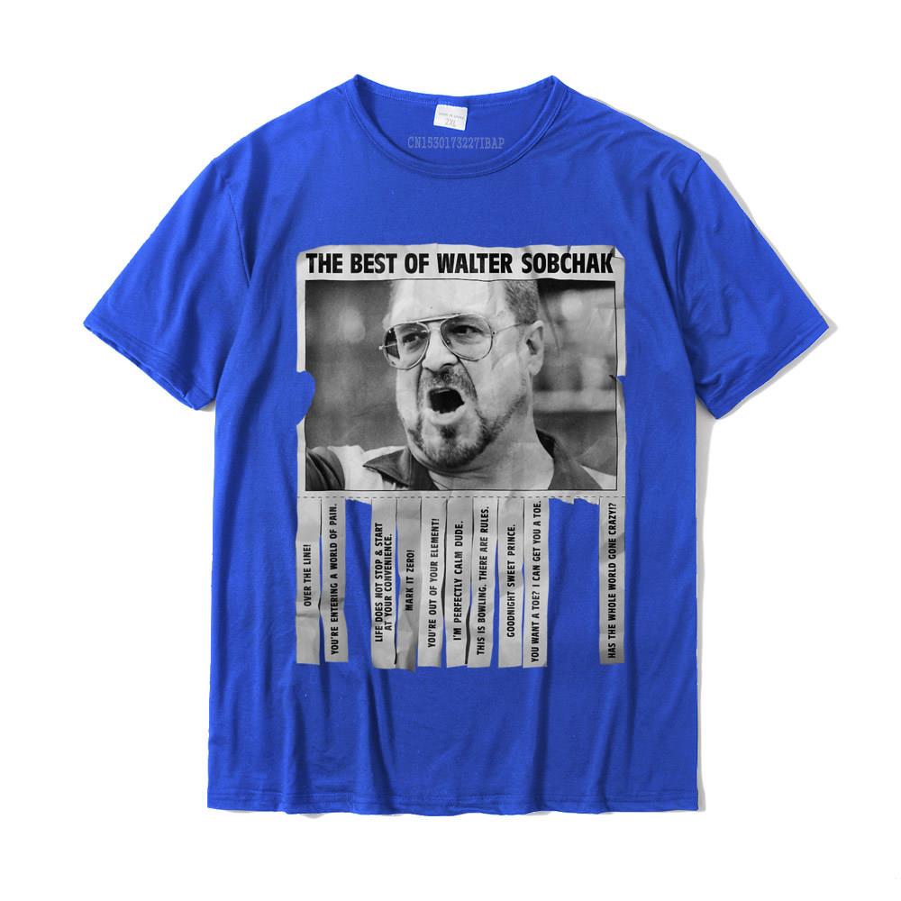 Summer O Neck Top T-shirts Summer/Fall Tops T Shirt Short Sleeve Brand New 100% Cotton Printed T-shirts Design Men's The Big Lebowski Best Quotes Of Walter Sobchak Poster Tank Top__29411 blue