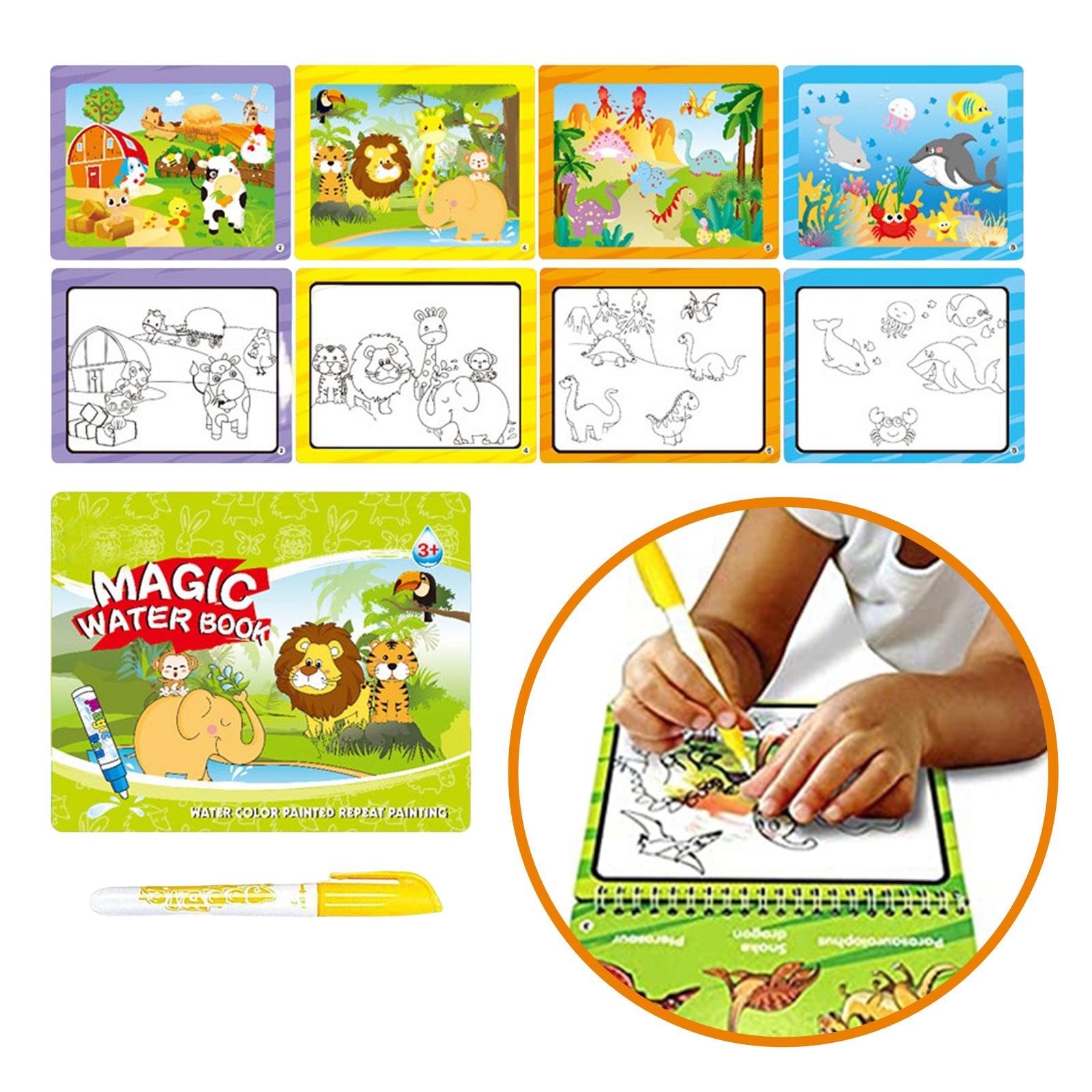 Water Painting Book Multipurpose Early Education Practical for Travel Unisex