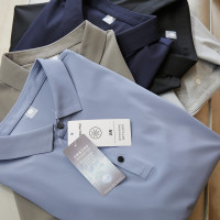 自留推薦！瞬間冰爽絲滑！春夏新款男商務休閒冰絲短袖POLO衫T恤