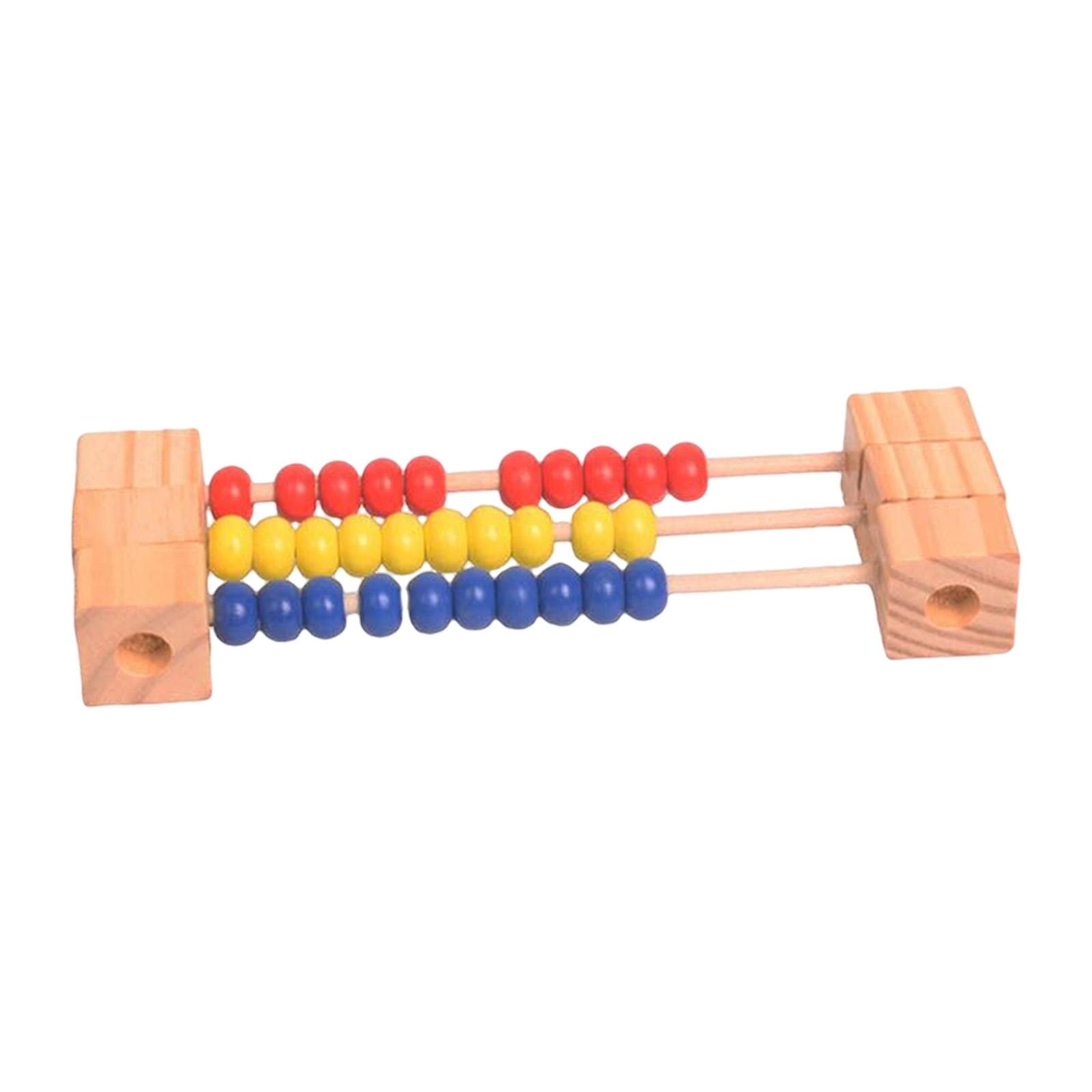 3 Rows Wooden Abacus Early Learning Educational Toy Math Learning Abacus for Gifts