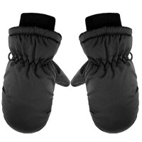 Модные детские зимние перчатки, теплые перчатки с закрытыми пальцами для катания на лыжах для мальчиков и девочек, ветрозащитные водонепроницаемые утепленные варежки, 1 пара