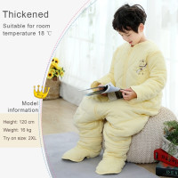 Детский спальный мешок, зимний теплый спальный мешок из 100% хлопка, спальный мешок для детей, комбинезон, спальный мешок с температурой 16 ℃