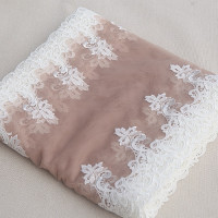 2 ярдов/партия, высокое качество, бежевый, белый + цвет кожи, вышивка, кружевная ткань, сетка, кружевная лента, тюль, гипюр, шнур, кружевная ткань для шитья «сделай сам»