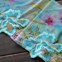 19 см в ширину 2yds/лот 3 цвета на выбор, ручная работа, украшение для волос широкий эластичный стрейч-кружевной отделкой свадебное платье юбка с кружевной отделкой