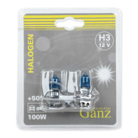 GANZ GIP06051 Лампа 12V H3 100W 50% PK22s 5000K GANZ 2 шт блистер GIP06051