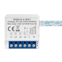 Смарт-выключатель с поддержкой Wi-Fi, беспроводной, с голосовым управлением