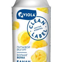 Йогурт питьевой Viola Clean Label&nbsp; с бананом 0,4%, 280 г