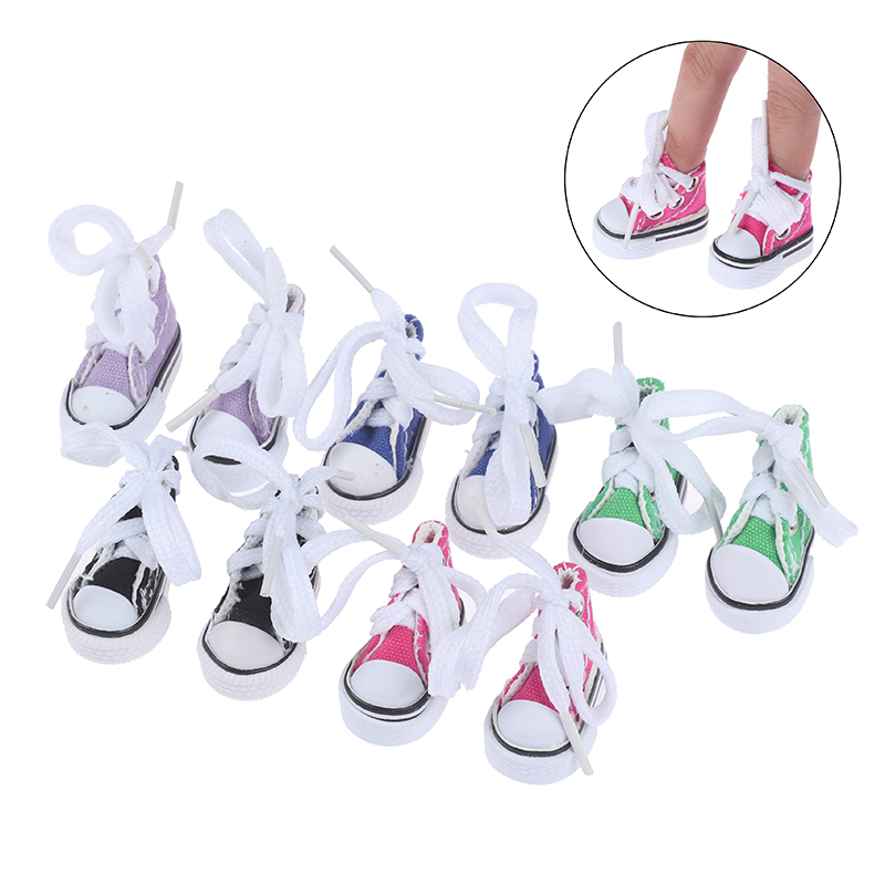 1 Pair Mini Finger Shoes Canvas Toys Boots Cute Doll Shoes Skateboard Shoe Doll Accessories For Finger Skate Fingerboard